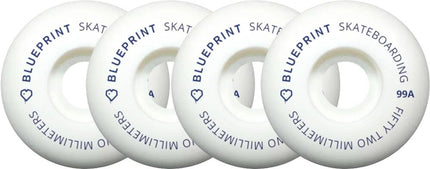 Blueprint Mini Heart 99A Skateboard Hjul 4-Pak - White