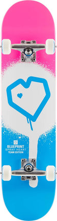 Blueprint Spray Heart V2 Komplet Skateboard - Blue/White/Pink