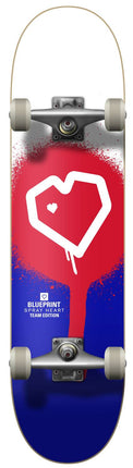 Blueprint Spray Heart V2 Komplet Skateboard - Red/Blue