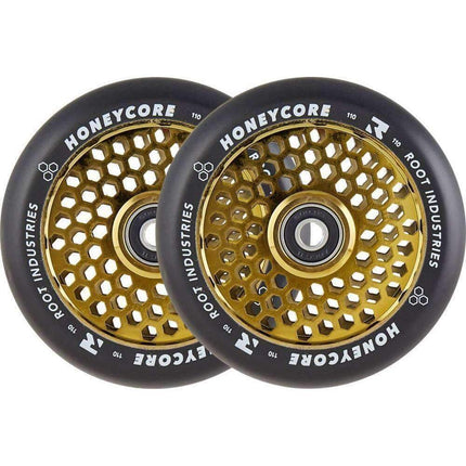 Root Honeycore Svart 110mm Kickbike Hjul 2-Pak - Gold