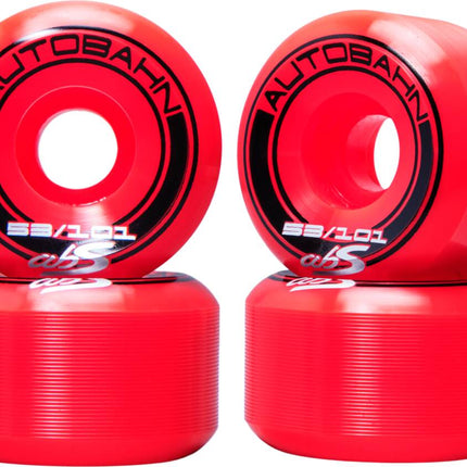 Autobahn GT1 Wide Body 101A Skateboard Hjul 4-Pak - Red