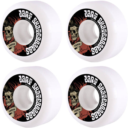 Jart Bondi 83B Skateboard Hjul 4-Pak - White/Black/Red